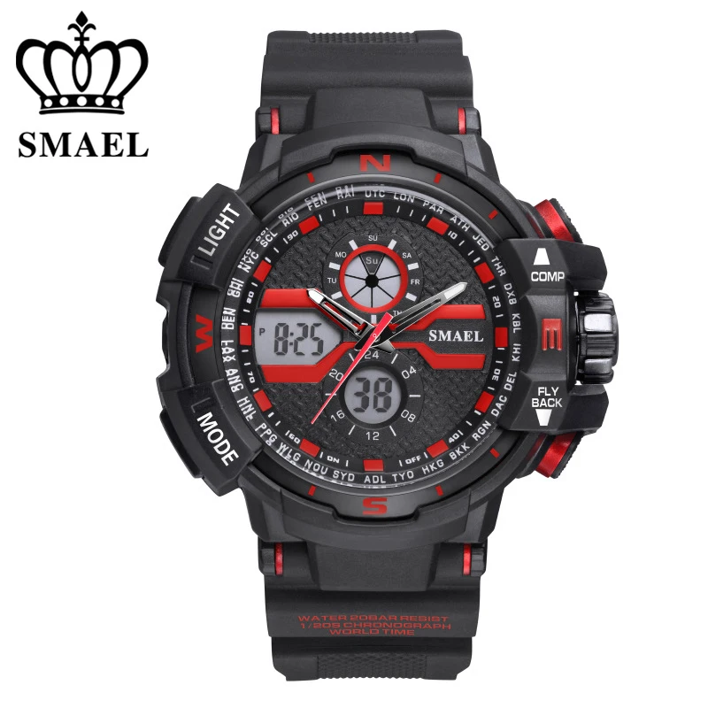 SMAEL Sports Watch for Men 50m Waterproof Wristwatch LED Quartz Watch Clock Big Watches relogio masculino Montre Homme
SMAEL Sports Watch for Men 50m Waterproof Wristwatch LED Quartz Watch Clock Big Watches relogio masculino Montre Homme