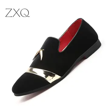 Plus Size 38-48 Men's Suede Shoes Slip On Casual Sickle Metal Mens Designer Shoes For Men Pointed Toe Loafers
Plus Size 38-48 Men's Suede Shoes Slip On Casual Sickle Metal Mens Designer Shoes For Men Pointed Toe Loafers