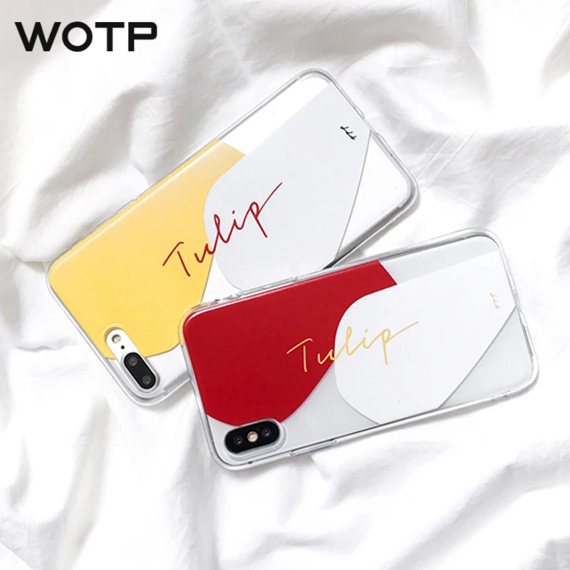 WOTP Colorful Abstract Art Geometric Splice Phone Case For iphone 6 6S 7 8 Plus X Clear Soft Case Cartoon Letter ins Back Cover
WOTP Colorful Abstract Art Geometric Splice Phone Case For iphone 6 6S 7 8 Plus X Clear Soft Case Cartoon Letter ins Back Cover