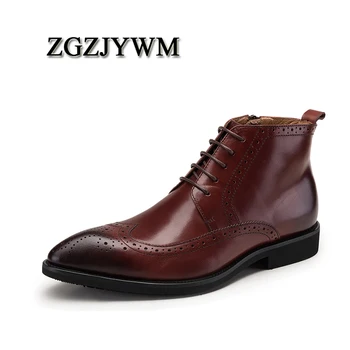 ZGZJYWM High Quality Men Boots Black/Red Lace-Up Ankle Rubber Casual Genuine Leather Classic Business Office Formal Men Boots
ZGZJYWM High Quality Men Boots Black/Red Lace-Up Ankle Rubber Casual Genuine Leather Classic Business Office Formal Men Boots