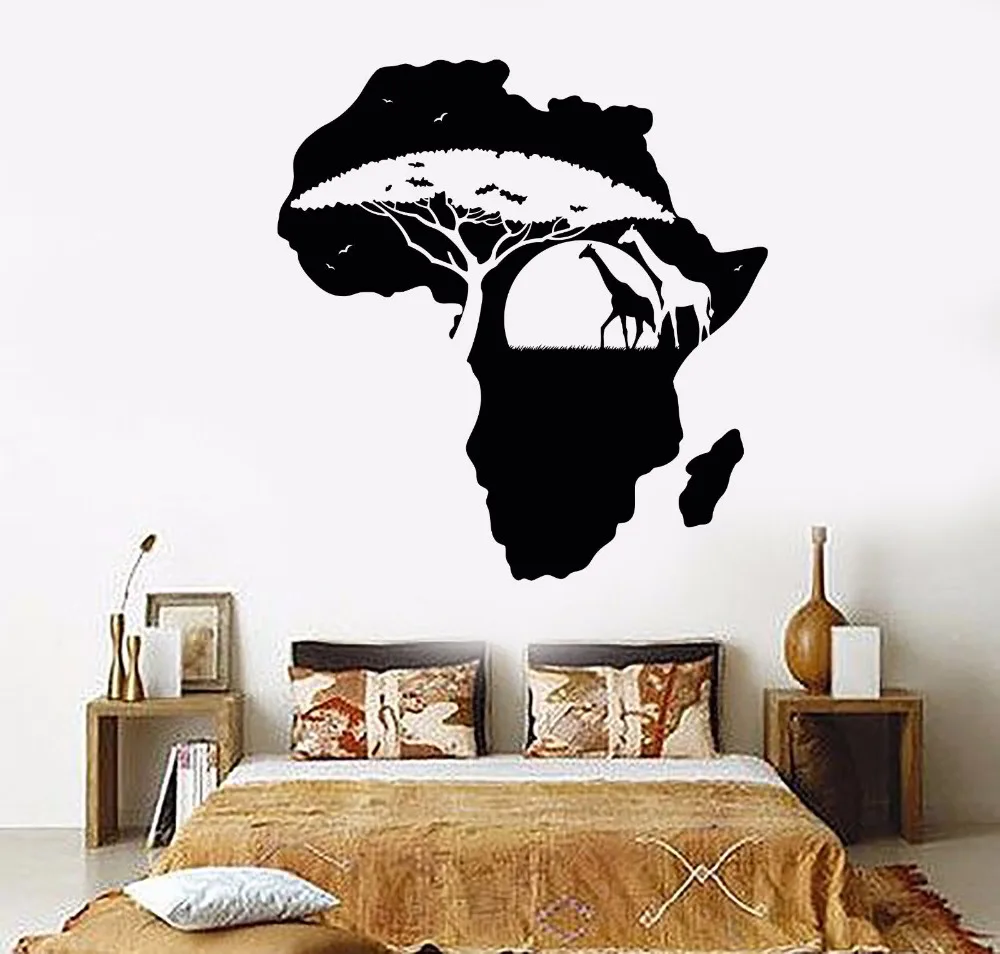 Africa Continent Landscape Map Wall Sticker Vinyl Removable Art Nature Plants Giraffes Home decoration Wall Mural PVC W453
Africa Continent Landscape Map Wall Sticker Vinyl Removable Art Nature Plants Giraffes Home decoration Wall Mural PVC W453