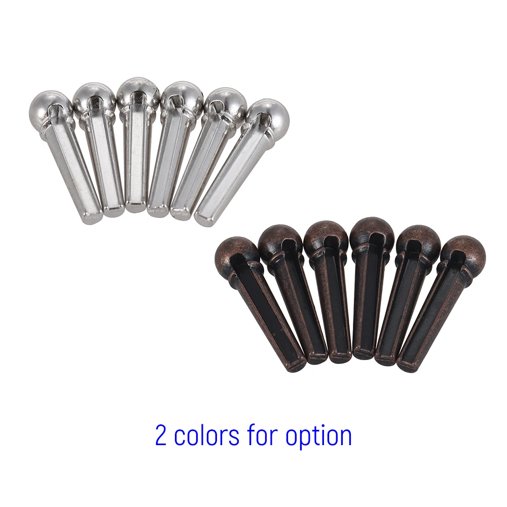 6pcs Folk Guitar String Pins Acoustic Guitar Brigde String End Pins Pegs Zinc Alloy Guitar Parts & Accessories
6pcs Folk Guitar String Pins Acoustic Guitar Brigde String End Pins Pegs Zinc Alloy Guitar Parts & Accessories