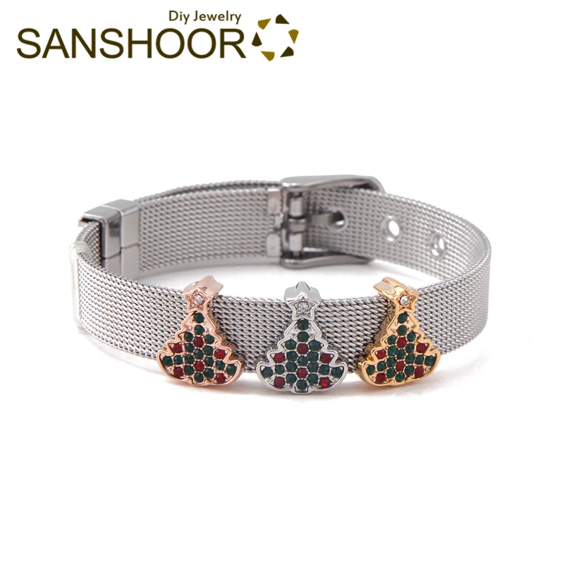 SANSHOOR Christmas Tree Slide Bracelet Charms Jewelry Accessories Fit Diy 10mm Wide Wrap Leather Wristband For Women Gifts 6Pcs
SANSHOOR Christmas Tree Slide Bracelet Charms Jewelry Accessories Fit Diy 10mm Wide Wrap Leather Wristband For Women Gifts 6Pcs
