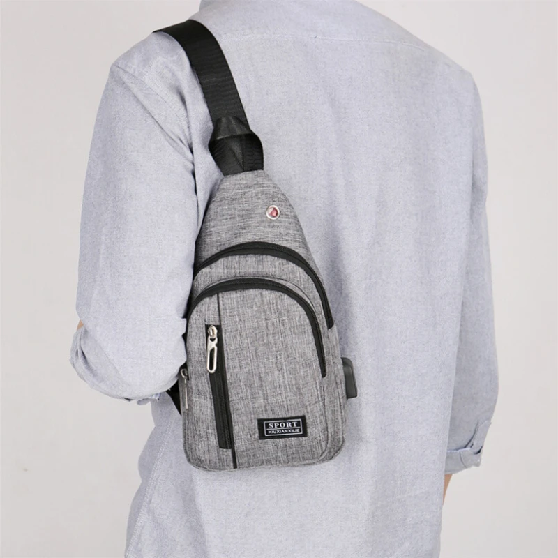 Fasion Men's Sling Bag With USB Charging Chest Pack Crossbody Shoulder Bags High Quality Chest Bags Casual Style
Fasion Men's Sling Bag With USB Charging Chest Pack Crossbody Shoulder Bags High Quality Chest Bags Casual Style