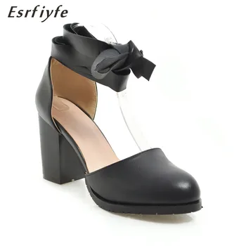 ESRFIYFE 2019 New Large Size 32-48 Spring Summer High Heel Round Toe Shoes Woman Sexy Thick Heel Lace Up Party Shoes Gladictor
ESRFIYFE 2019 New Large Size 32-48 Spring Summer High Heel Round Toe Shoes Woman Sexy Thick Heel Lace Up Party Shoes Gladictor