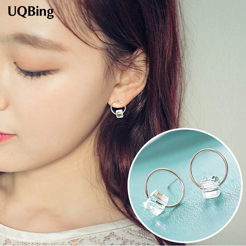 2016 New Arrival Round Cube Crystal Stud Earrings 925 Sterling Silver Stud Earrings For Women Jewelry Pendientes Brinco
2016 New Arrival Round Cube Crystal Stud Earrings 925 Sterling Silver Stud Earrings For Women Jewelry Pendientes Brinco