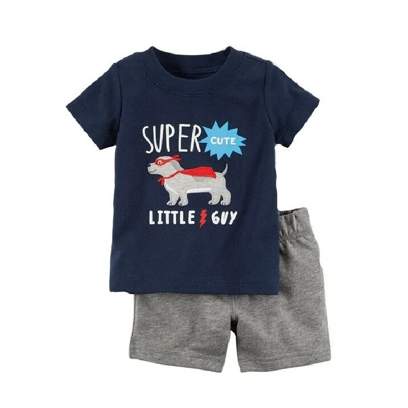 Dog Kiddie's Summer Clothes Suit Super Cute Little Guy Boys Outfits 100% Cotton Top+Pant 2PCS Set Toddler Clothing Sets 0-2 Year
Dog Kiddie's Summer Clothes Suit Super Cute Little Guy Boys Outfits 100% Cotton Top+Pant 2PCS Set Toddler Clothing Sets 0-2 Year