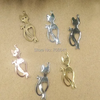 10x30mm European Charms Vintage Filigree Cute Cats Pendant Beads Brass Wraps Links Connectors DIY Findings Mixed Colors
10x30mm European Charms Vintage Filigree Cute Cats Pendant Beads Brass Wraps Links Connectors DIY Findings Mixed Colors