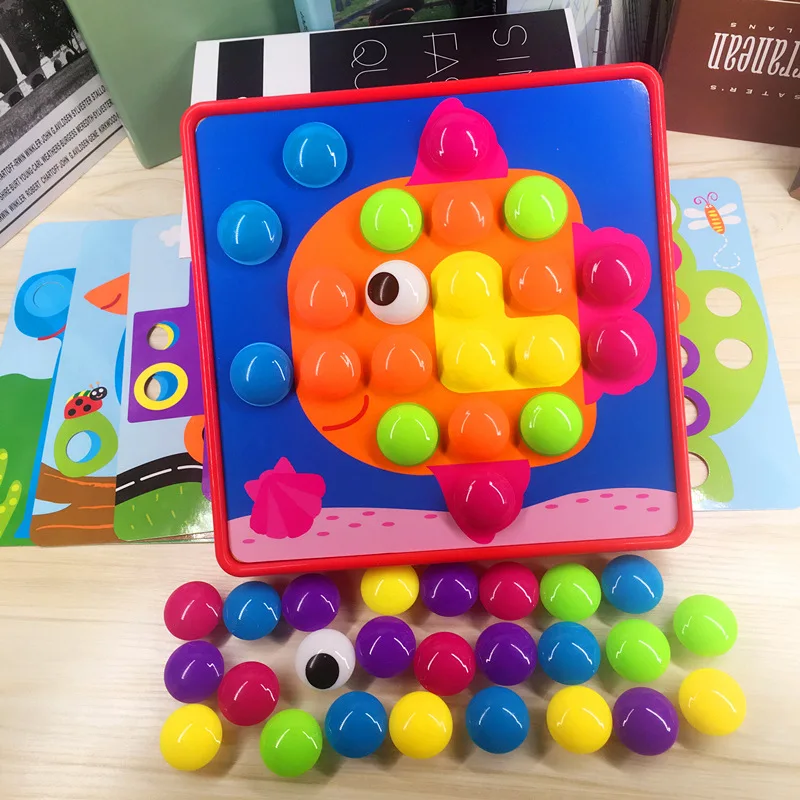Kids 3D Puzzles Toy Colorful Buttons Assembling Mushrooms Nails Kit Baby Mosaic Composite Picture Puzzles Board Educational Toy
Kids 3D Puzzles Toy Colorful Buttons Assembling Mushrooms Nails Kit Baby Mosaic Composite Picture Puzzles Board Educational Toy