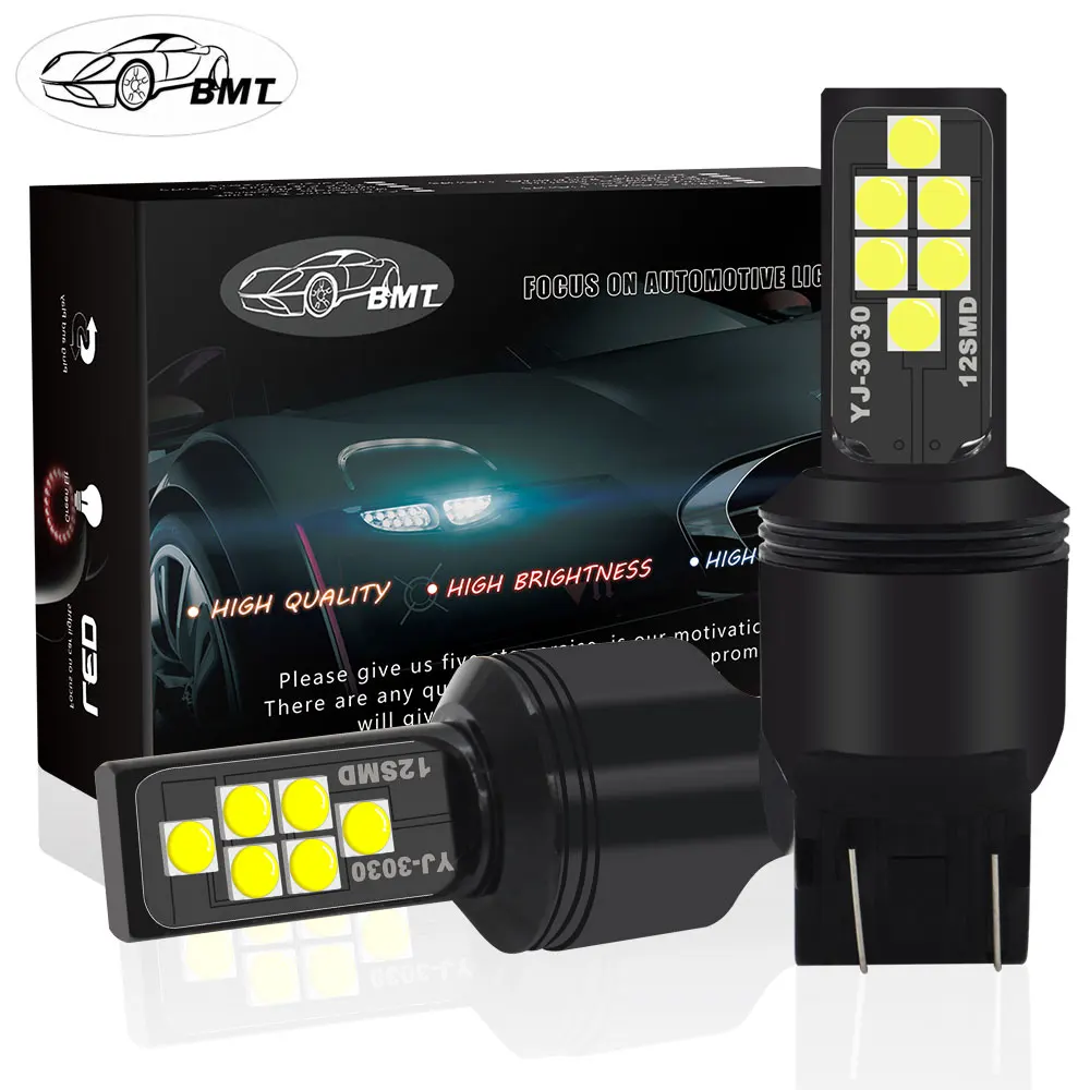 BMT T20 W21/5W W21 5W 7443 SRCK Car LED Light Turn Signal Lamp Brake Reverse Tail DRL Light Auto led 12V Car White Amber Red
BMT T20 W21/5W W21 5W 7443 SRCK Car LED Light Turn Signal Lamp Brake Reverse Tail DRL Light Auto led 12V Car White Amber Red