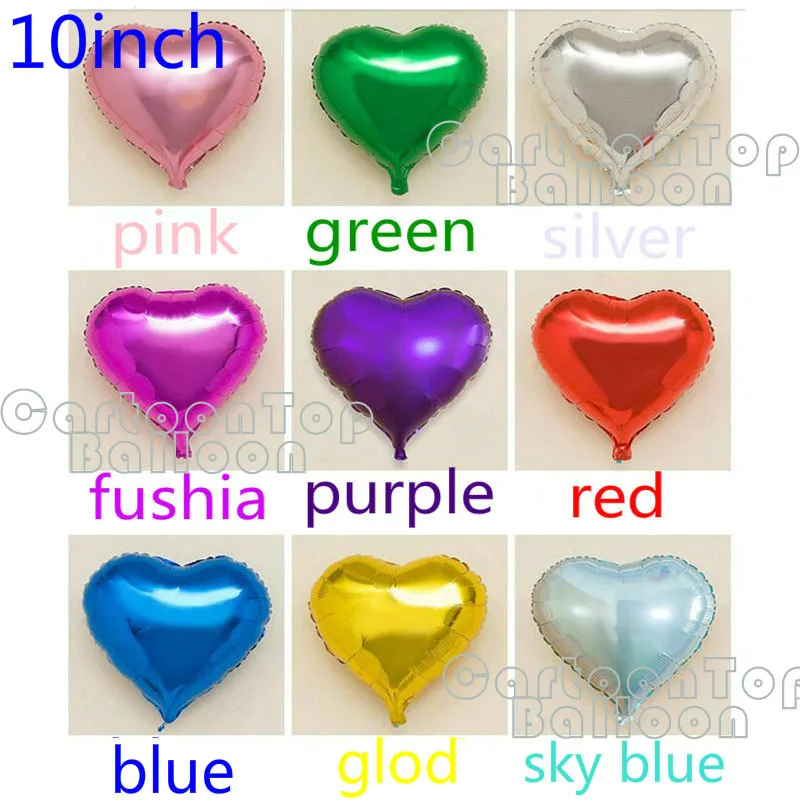 Hot 20pcs/lot 10inch heart shape balloons 10" colorful cute heart foil ballon For Wedding Birthday Party supplies inflatable air
Hot 20pcs/lot 10inch heart shape balloons 10" colorful cute heart foil ballon For Wedding Birthday Party supplies inflatable air