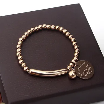Fine Jewelry Stainless Steel Ball Beads Bracelet For Women Circle Tag Charm Stretch Strand Bracelet K0001-2
Fine Jewelry Stainless Steel Ball Beads Bracelet For Women Circle Tag Charm Stretch Strand Bracelet K0001-2