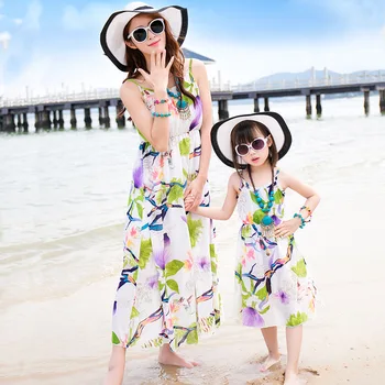 Mom Daughter Party Holiday Dress Summer Flowers Mother Daughter Dresses Family Matching Outfits Sleeveless Long Dress For Family
Mom Daughter Party Holiday Dress Summer Flowers Mother Daughter Dresses Family Matching Outfits Sleeveless Long Dress For Family