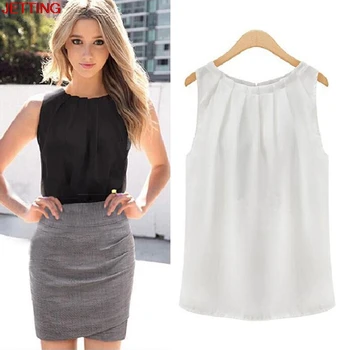 JETTING-Ladies Blouses Casual Tops Clothing M-XXL Tropical Women Blouses Roupas Femininas Sexy Fold Sleeveless Chiffon
JETTING-Ladies Blouses Casual Tops Clothing M-XXL Tropical Women Blouses Roupas Femininas Sexy Fold Sleeveless Chiffon