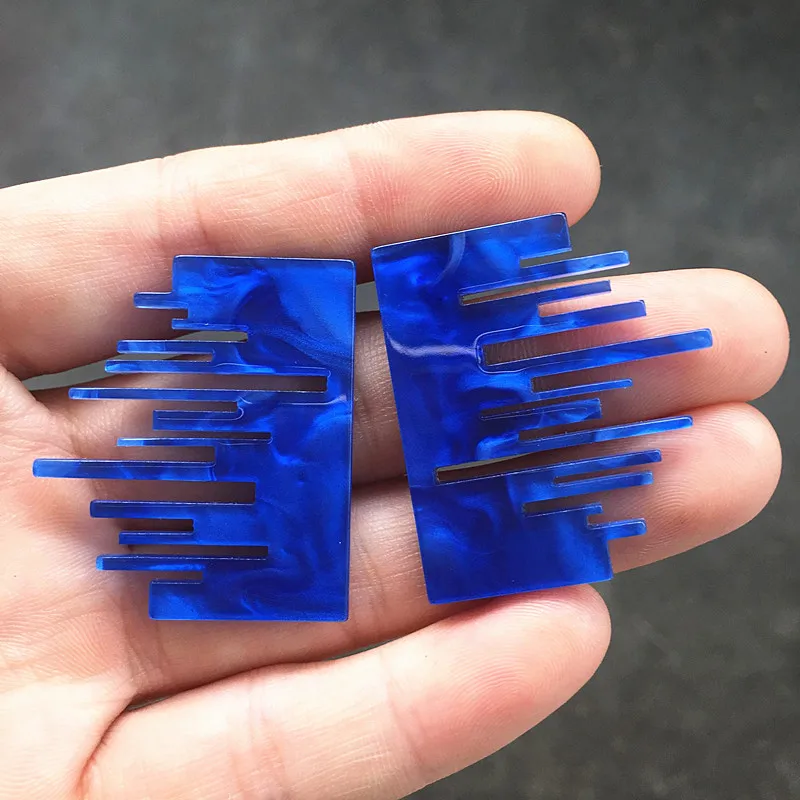 UJBOX Personality Blue Resin Earrings Women Irregular Geometric Stud Earrings Japanese Korean Jewelry Gift No Hole Earrings
UJBOX Personality Blue Resin Earrings Women Irregular Geometric Stud Earrings Japanese Korean Jewelry Gift No Hole Earrings