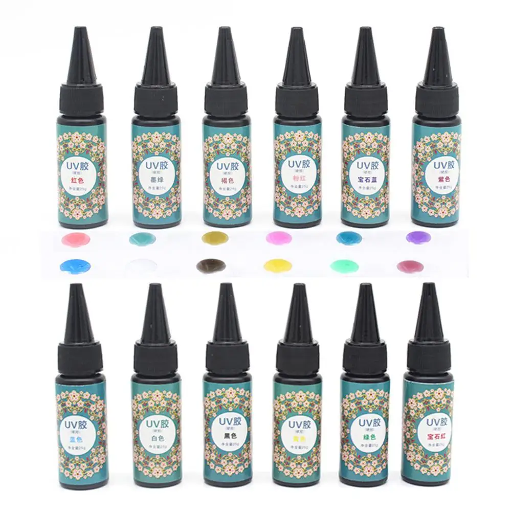 25g Multicolor UV Hard Glue Ultraviolet Curing Colorant Liquid Pigment DIY Jewelry Making Crafts Decor
25g Multicolor UV Hard Glue Ultraviolet Curing Colorant Liquid Pigment DIY Jewelry Making Crafts Decor