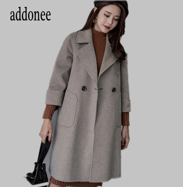 New Style High Quality Autumn Winter Women Cashmere Wool Blends Coat Warm Soft Solid Loose Fashion Casual Wild Turn-down Collar
New Style High Quality Autumn Winter Women Cashmere Wool Blends Coat Warm Soft Solid Loose Fashion Casual Wild Turn-down Collar