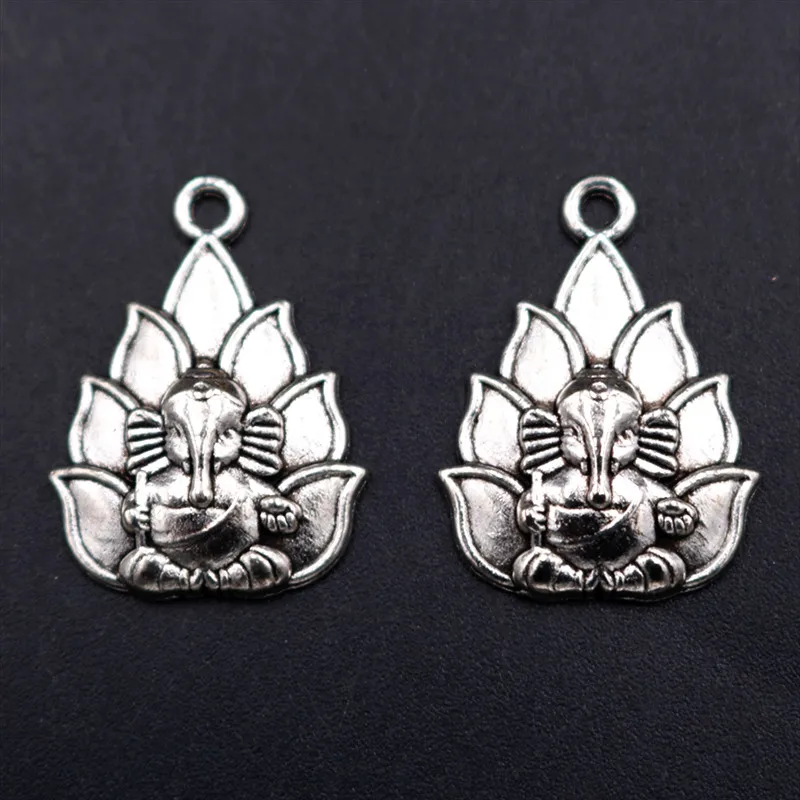 WKOUD 8pcs Antique Silver 25*18mm Lotus Seat God Ganesha Charm Buddhist Necklace Bracelet DIY Metal Jewelry Pendant Findings
WKOUD 8pcs Antique Silver 25*18mm Lotus Seat God Ganesha Charm Buddhist Necklace Bracelet DIY Metal Jewelry Pendant Findings