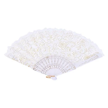 Portable Lightweight Hand Fan Elegant Lace Rose Flower Folding Fan For Party Favor Fancy Dress White
Portable Lightweight Hand Fan Elegant Lace Rose Flower Folding Fan For Party Favor Fancy Dress White