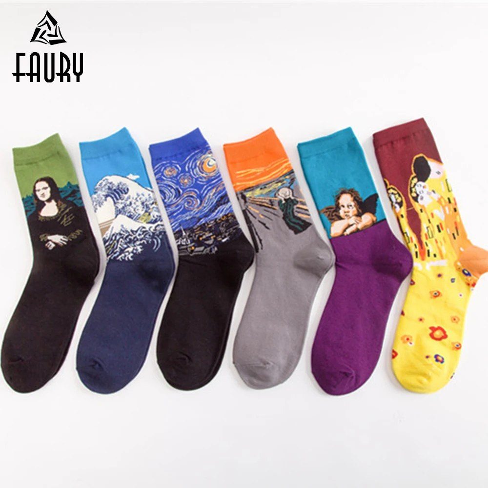 10Pair/lot Fashion Men Socks Autumn Winter Retro New Abstract Oil Painting Art Sock Men Women Novelty Patterned Harajuku Design
10Pair/lot Fashion Men Socks Autumn Winter Retro New Abstract Oil Painting Art Sock Men Women Novelty Patterned Harajuku Design