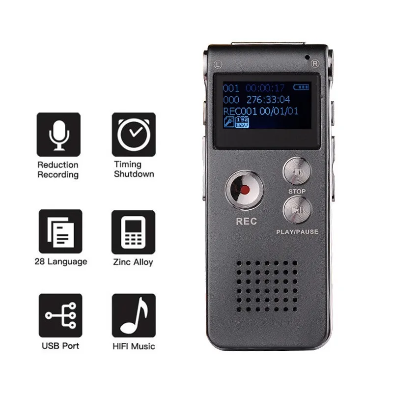 Upgrade Digital Voice Recorder for Lecture Sound Recording Device Set DNR Micro Audio Recorders Pen 8GB MP3 Player with Playback
Upgrade Digital Voice Recorder for Lecture Sound Recording Device Set DNR Micro Audio Recorders Pen 8GB MP3 Player with Playback