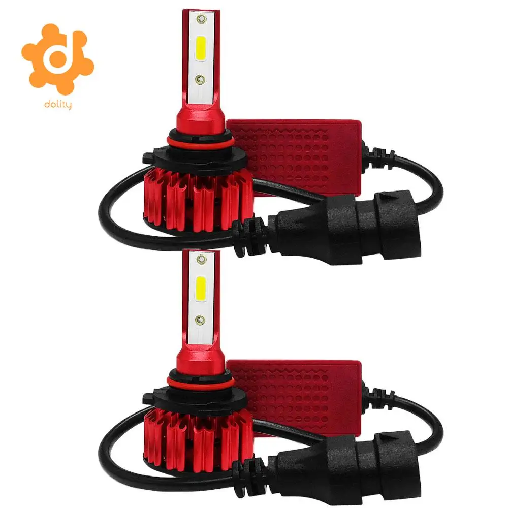 2PCS/SET Q6-HB3/9005/H10 Led Headlight Bulbs Kit Mini Design 25W 3000LM 6000K IP68 QUALITY RED