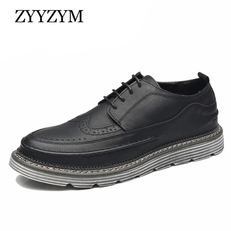 ZYYZYM Men Brogue Casual Shoes Lace-up Style Spring Autumn New Fashion Leather Thick Soled Shoes Men Pantshoes Footwear
ZYYZYM Men Brogue Casual Shoes Lace-up Style Spring Autumn New Fashion Leather Thick Soled Shoes Men Pantshoes Footwear