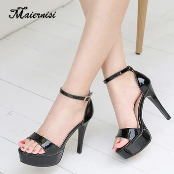 MAIERNISI Women sandals high heels platform sandals Rome style black sandals new women in summer sexy shoes 
MAIERNISI Women sandals high heels platform sandals Rome style black sandals new women in summer sexy shoes