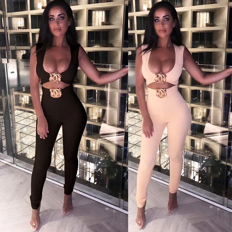 Black and Beige Color Ladies HL Bandage Jumpsuits Sexy Bodycon 2 Pieces Women's Set Celebrity Fashion wear
Black and Beige Color Ladies HL Bandage Jumpsuits Sexy Bodycon 2 Pieces Women's Set Celebrity Fashion wear