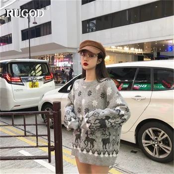 RUGOD 2018 New Fashion Women Pullovers Loose Knitted Warm Winter Clothes O-Neck Long Casual Women Sweaters pull femme hiver
RUGOD 2018 New Fashion Women Pullovers Loose Knitted Warm Winter Clothes O-Neck Long Casual Women Sweaters pull femme hiver