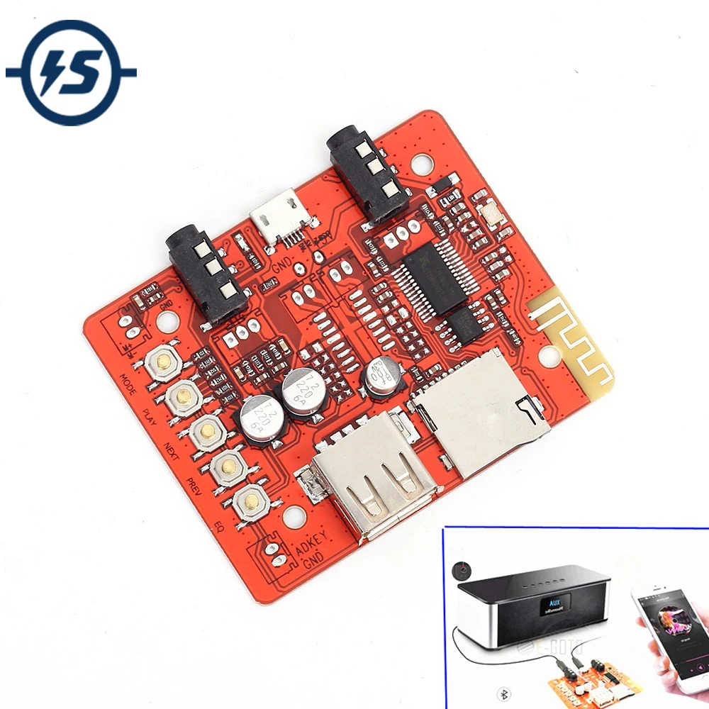 5V Wireless Bluetooth Audio Receiver Board Module 3-20m For Automotive Audio With Stereo Amplifier Headphone AUX/Micro USB
5V Wireless Bluetooth Audio Receiver Board Module 3-20m For Automotive Audio With Stereo Amplifier Headphone AUX/Micro USB