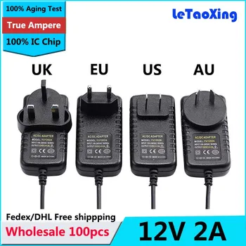 100pcs High Quality with IC Chip AC 100-240V to DC 12V 2A Power Adapter Supply adaptor For CCTV Cameras Led Strip Free shipping
100pcs High Quality with IC Chip AC 100-240V to DC 12V 2A Power Adapter Supply adaptor For CCTV Cameras Led Strip Free shipping