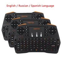 2.4G Mini Keyboard Wireless Touchpad with English/Russian/Spanish Language for PC Laptop Android TV Smart TV for Raspberry Pi