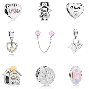 Fashion Silver Plated Bead Dad's Love Charm Heart Crystal Charms Fit Original Bracelet Necklace DIY Women Jewelry
Fashion Silver Plated Bead Dad's Love Charm Heart Crystal Charms Fit Original Bracelet Necklace DIY Women Jewelry