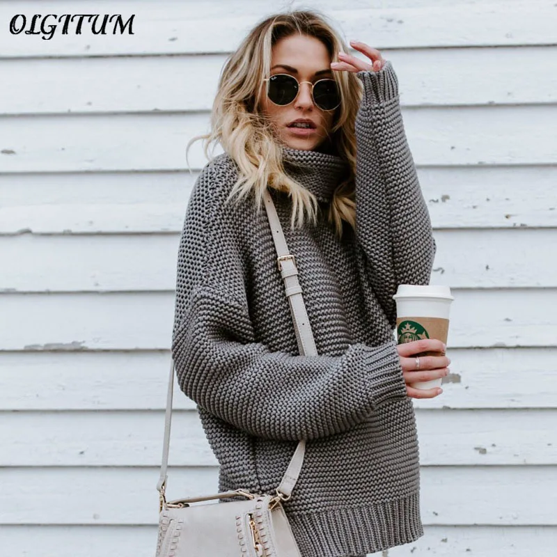OLGITUM Casual Coarse Pullover Women Jumper Ladies Turtleneck Sweater Women Warm Sweater thick Winter Knitted Plus Size Sweater
OLGITUM Casual Coarse Pullover Women Jumper Ladies Turtleneck Sweater Women Warm Sweater thick Winter Knitted Plus Size Sweater