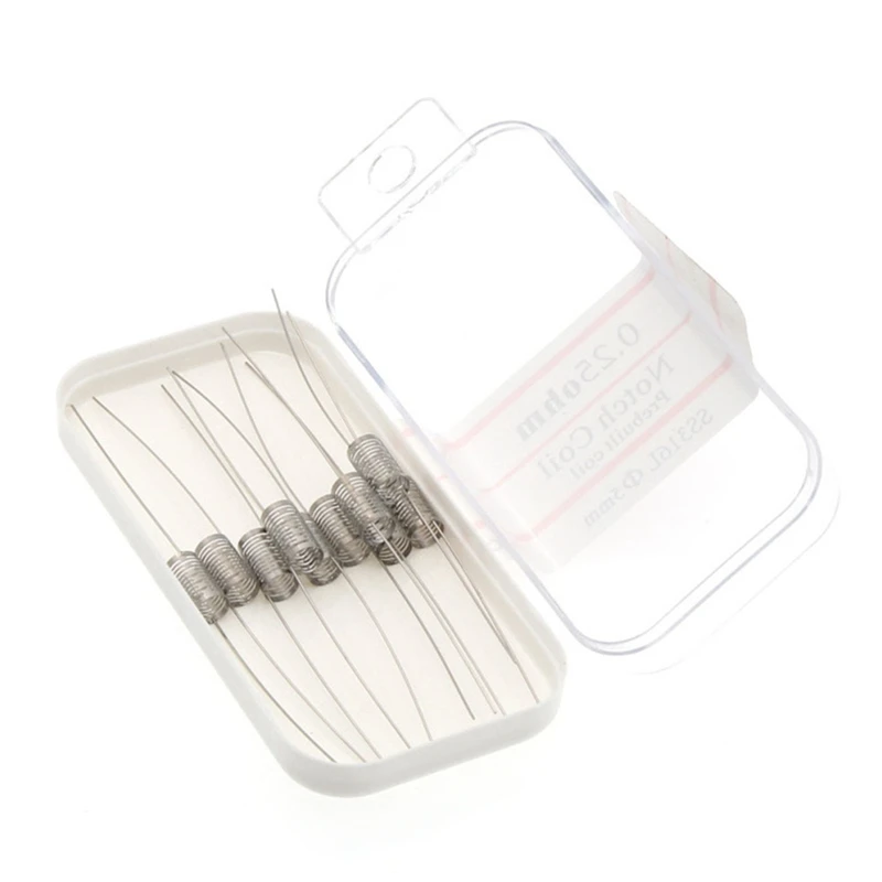 Notch Coil 10Pcs/lot SS316L Heating Wire Premade Prebuilt Coils 0.25ohm Core For Electronic Cigarettes RDA RBA RTA Atomizers
Notch Coil 10Pcs/lot SS316L Heating Wire Premade Prebuilt Coils 0.25ohm Core For Electronic Cigarettes RDA RBA RTA Atomizers
