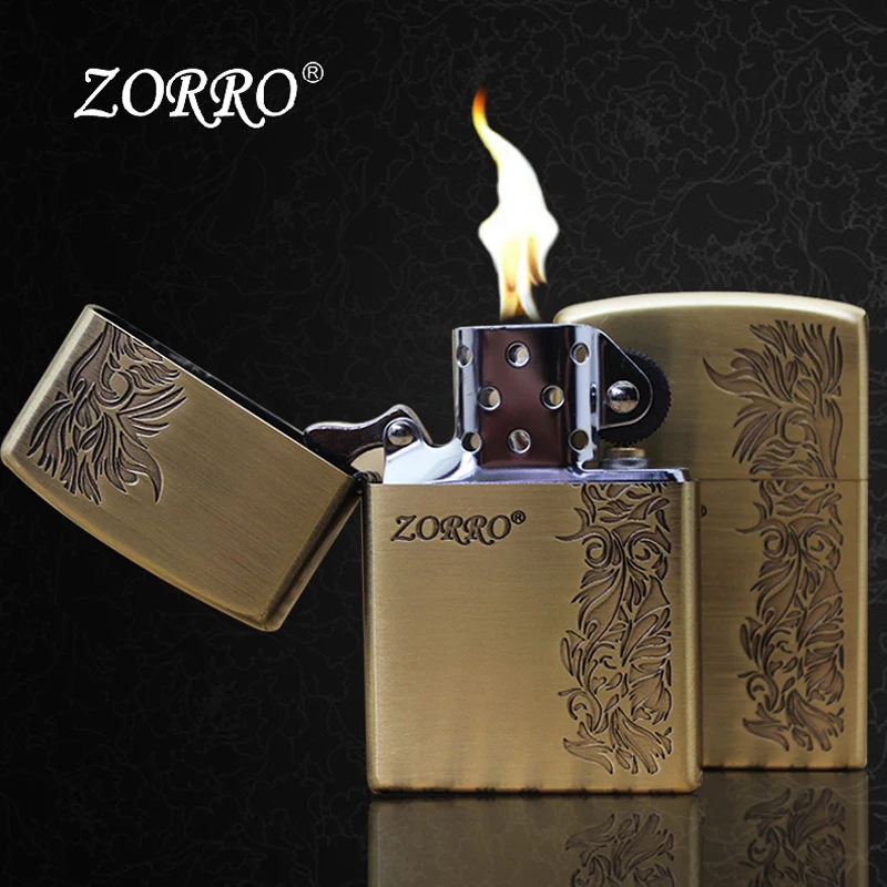 Original authentic ZORRO lighter retro kerosene lighter copper shell carving sexy beauty back shadow fashion lighter
Original authentic ZORRO lighter retro kerosene lighter copper shell carving sexy beauty back shadow fashion lighter