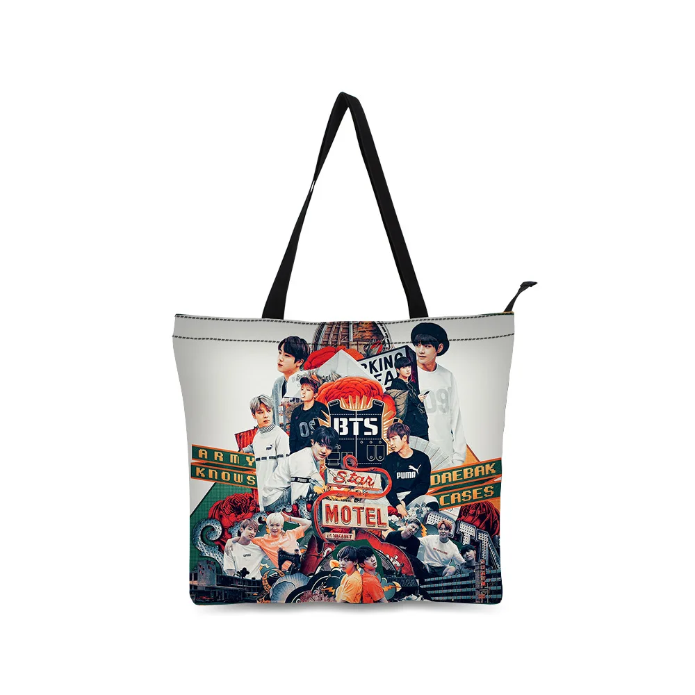 bts design Canvas Tote Bag Eco Shopping Bag Daily Use Foldable Handbag Large Capacity Plaid Canvas Tote for Women Female
bts design Canvas Tote Bag Eco Shopping Bag Daily Use Foldable Handbag Large Capacity Plaid Canvas Tote for Women Female