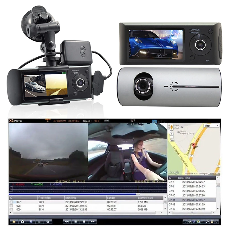 ORIGINAL 2.7" 1080P Dual Lens LCD Auto GPS Tracker Dash Cam Car Camera Car DVR G-Sensor Vehicle Camera Recorder Video Tachograph
ORIGINAL 2.7" 1080P Dual Lens LCD Auto GPS Tracker Dash Cam Car Camera Car DVR G-Sensor Vehicle Camera Recorder Video Tachograph
