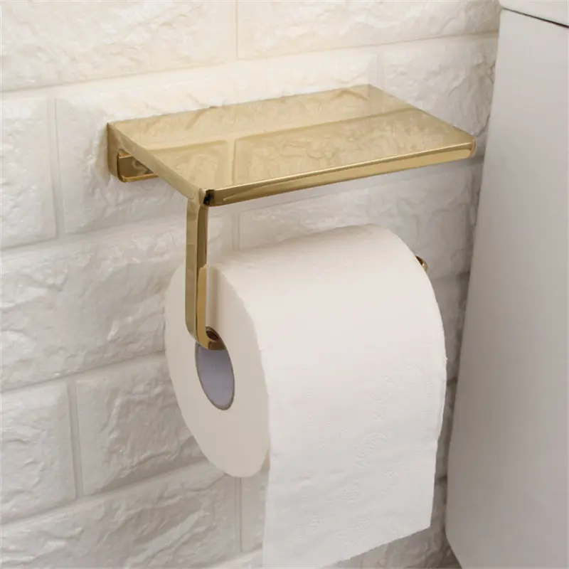 Copper Tissue Rack Gold Brass Paper Roll Holder Wall Mounted Nail Punched Black Chrome Bathroom Shelf Bath Hardware
Copper Tissue Rack Gold Brass Paper Roll Holder Wall Mounted Nail Punched Black Chrome Bathroom Shelf Bath Hardware