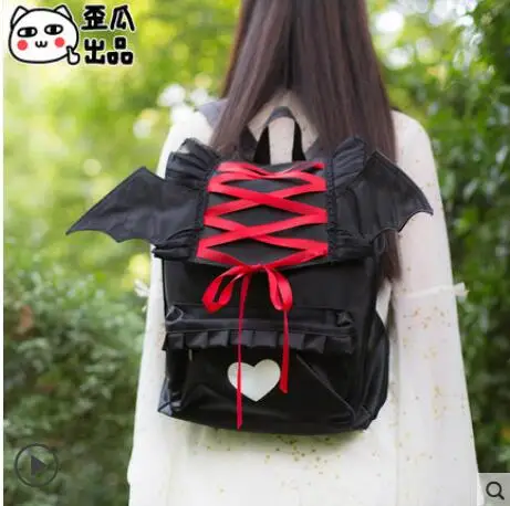 Anime backpack Angel Devil Schoolbag JK Uniform bag Second element Japan Cute Student Schoolbag
Anime backpack Angel Devil Schoolbag JK Uniform bag Second element Japan Cute Student Schoolbag