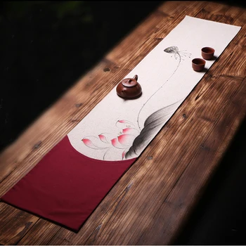 Japanese-style Vintage Lotus Pattern Cotton Cloth Teaware Mat Table Runner Handcraft Wine Ware Pad Home Dinner Desk Decoration
Japanese-style Vintage Lotus Pattern Cotton Cloth Teaware Mat Table Runner Handcraft Wine Ware Pad Home Dinner Desk Decoration