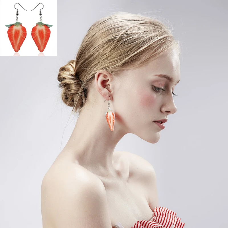 1 pair women Summer Lovely Fruit Vegetable Dangle Earrings Strawberry Pineapple Watermelon Orange Cucumber Earrings Jewelry 2019
1 pair women Summer Lovely Fruit Vegetable Dangle Earrings Strawberry Pineapple Watermelon Orange Cucumber Earrings Jewelry 2019