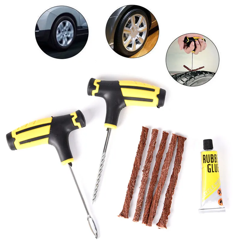 Tyre Puncture Plug Repair Tool Car Bike Auto Tubeless Tire Repair Kit Puncture Tubeless Repairing Tools Set Vacuum Tires Patch
Tyre Puncture Plug Repair Tool Car Bike Auto Tubeless Tire Repair Kit Puncture Tubeless Repairing Tools Set Vacuum Tires Patch