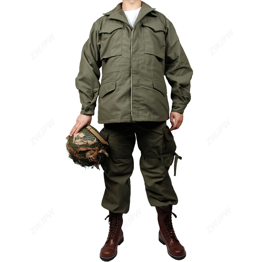 WW2 US MILITARY ARMY GREEN M43 COAT JACKET and pants ( no shoes,no Helmet)
WW2 US MILITARY ARMY GREEN M43 COAT JACKET and pants ( no shoes,no Helmet)