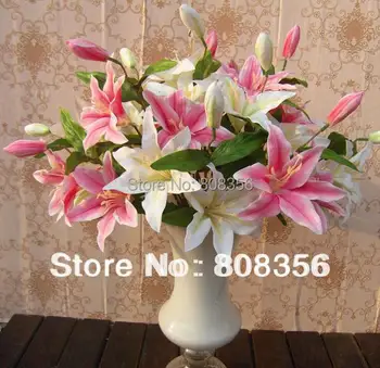 52cm European Artificial Flowers Simulation Lily Two Flower Heads & One Bud for Wedding Supplies
52cm European Artificial Flowers Simulation Lily Two Flower Heads & One Bud for Wedding Supplies