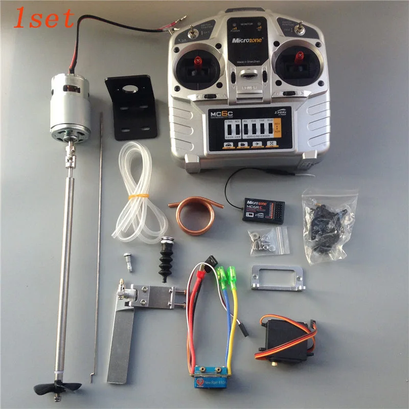 1set RC Boat Remote Control Kit MC6C 6CH Transmitter+775 Motor+95mm Water Rudder+ 480A Water-cooled Brushed ESC for Bait
1set RC Boat Remote Control Kit MC6C 6CH Transmitter+775 Motor+95mm Water Rudder+ 480A Water-cooled Brushed ESC for Bait