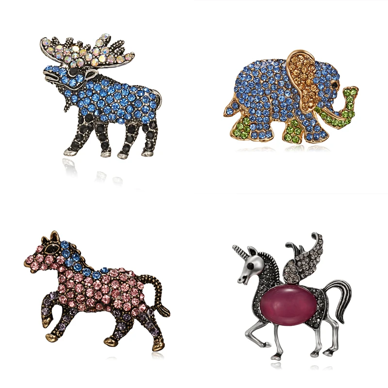 Rhinestone Elk Elephant Horse Brooches for Women Available Fashion Small Animal Brooch Pin Hot Sale Drop Shipping New 2018
Rhinestone Elk Elephant Horse Brooches for Women Available Fashion Small Animal Brooch Pin Hot Sale Drop Shipping New 2018