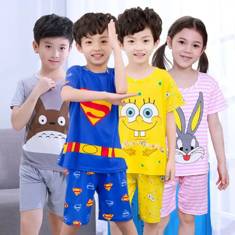 Children's pajamas set 2019 summer short sleeve boy pijamas girls cute cartoon home wear children's sleepwear set kids pajamas t
Children's pajamas set 2019 summer short sleeve boy pijamas girls cute cartoon home wear children's sleepwear set kids pajamas t