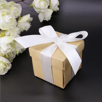 100 x Kraft Paper Square Wedding Favors Candy Boxes Paper Box Gifts Boxes Jewelry Storage Boxes with White Ribbons
100 x Kraft Paper Square Wedding Favors Candy Boxes Paper Box Gifts Boxes Jewelry Storage Boxes with White Ribbons